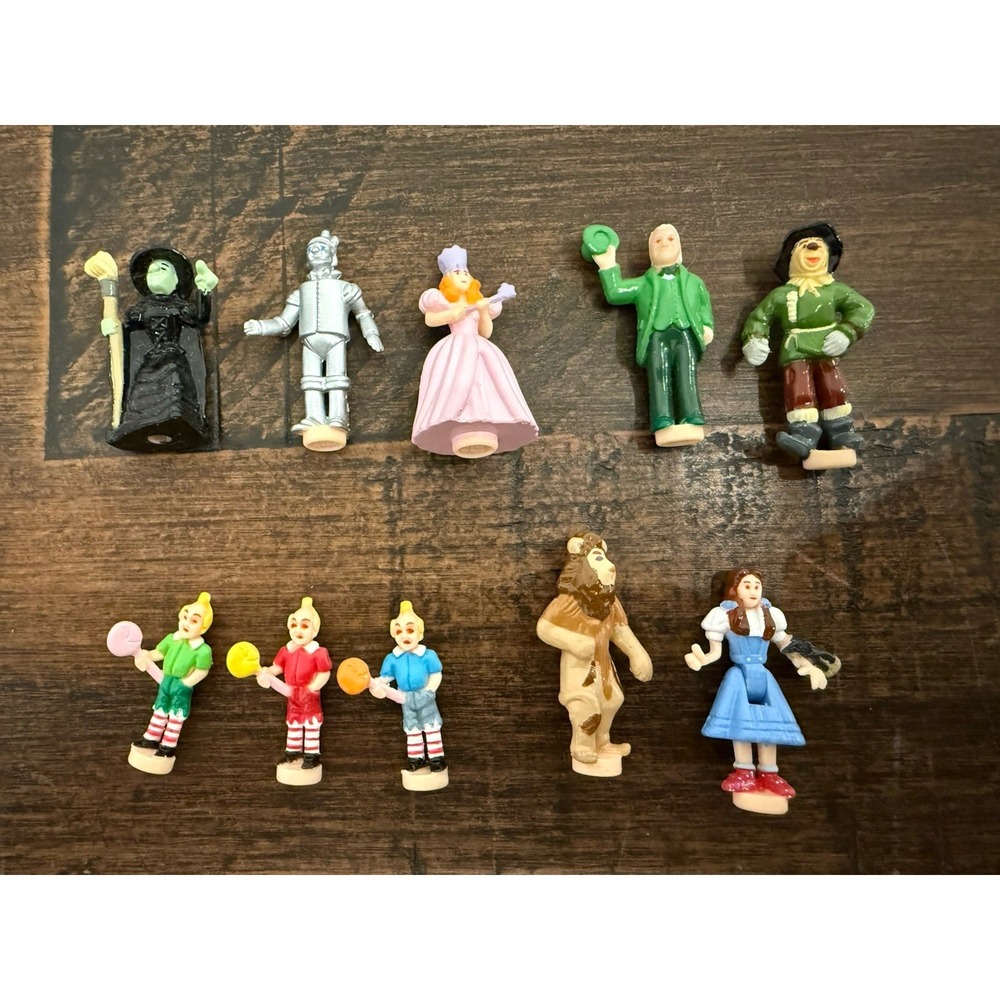 FULL SET 10 Wizard Of Oz Polly Pocket Figurines, Dorothy, Wicked Witch, Lollipop